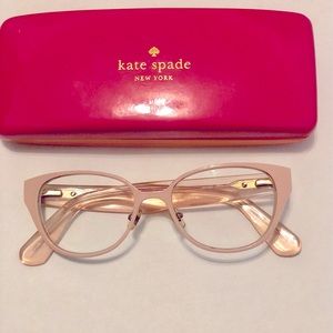 Kate spade light pink winged eyeglasses
